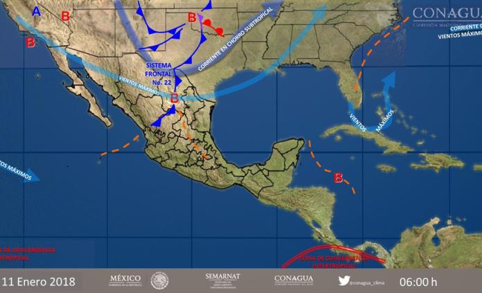 Temperaturas bajo cero en zonas serranas y rachas de viento superiores a 50 km/h, hoy en SLP