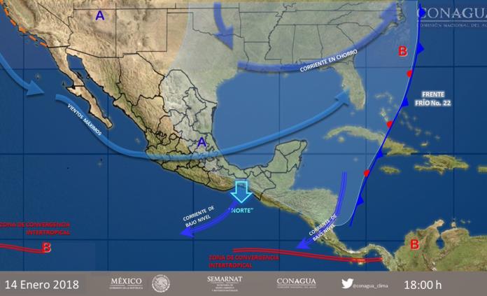 Prevalecerá clima de gélido esta noche en el país; en SLP prevén niebla y temperaturas bajo cero