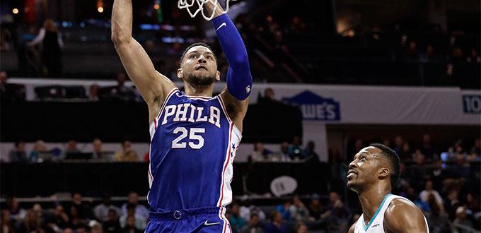 Los 76ers Aplastan A Hornets, 128-114