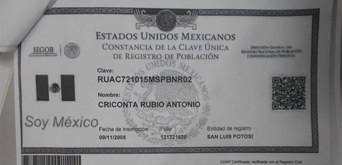 Detectan muchos errores en CURP