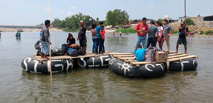 Río Suchiate, peculiar cruce de mercancías