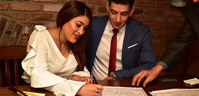 Laura Gabriela Mota Mercado y Edgar Mosqueda Canchola efectúan su matrimonio civil