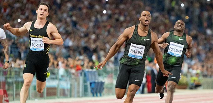 Ronnie Baker gana en los 100 mts. de Roma