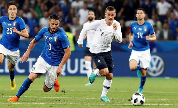 Francia vence a Italia 3-1 en partido de preparación de cara al Mundial