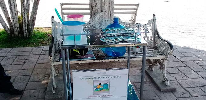 Instalan un puesto de hidratación