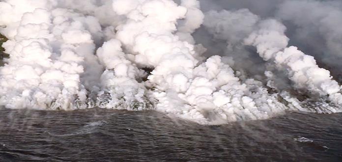 La lava cubre todo un vecindario de la Isla Grande