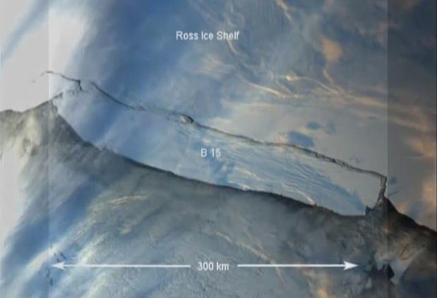 Consideran que el iceberg más grande en la Antártida llega a su fin