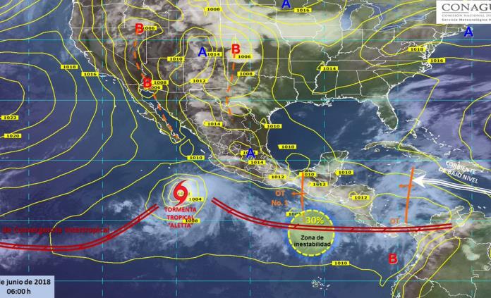 Hoy, posibilidad de chubascos y vientos en algunas regiones de SLP: Conagua