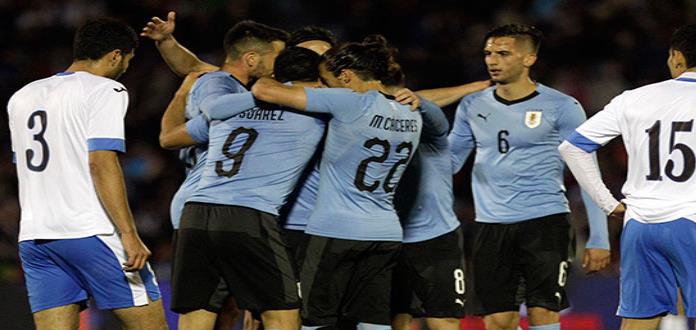 Uruguay ganó 3-0 a Uzbekistán y en medio de fiesta se va a Mundial