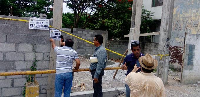 Clausuran obra en la colonia Morelos
