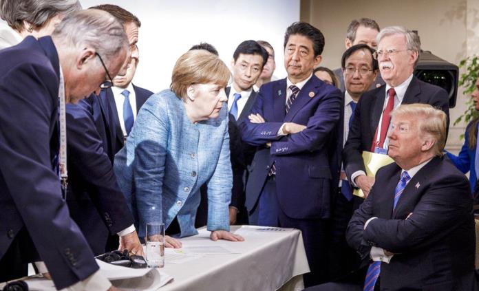 Merkel y Trump: imágenes contrastantes del G7