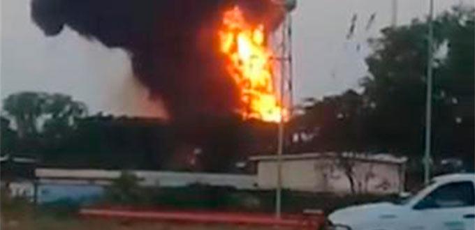 Se registra incendio en refinería de Minatitlán, Veracruz