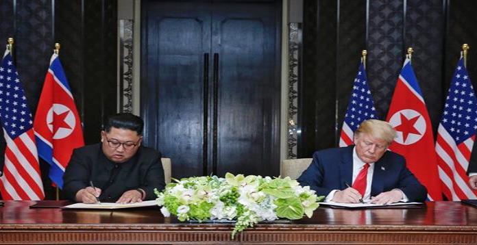 Trump y Kim firman un documento exhaustivo al final de la cumbre