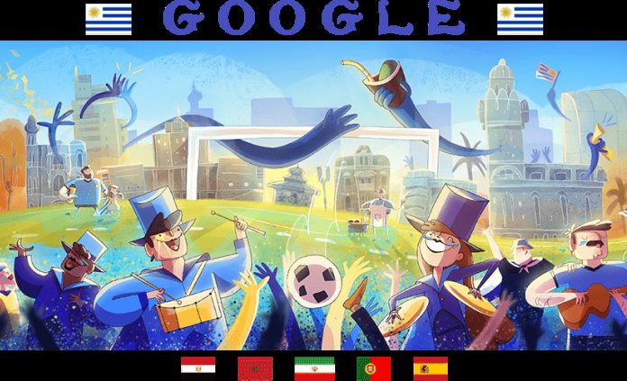Google se pone la camiseta de selecciones que juegan este día en Mundial