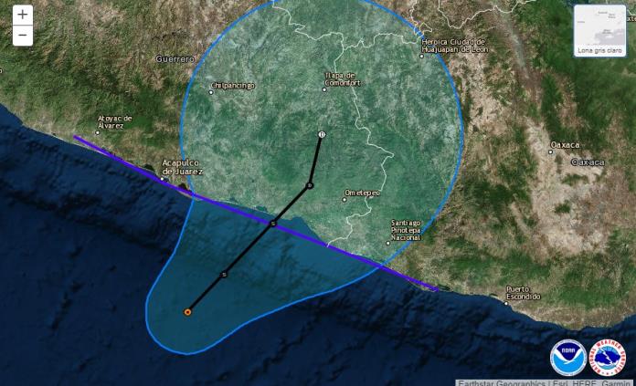 Se forma tormenta tropical Carlotta frente a Costas de Guerrero