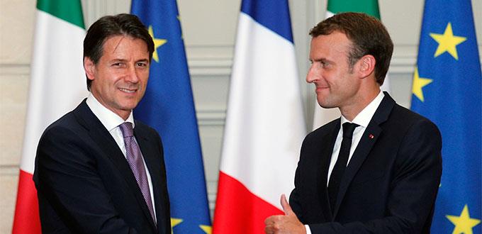 Macron y Conte templan ánimos
