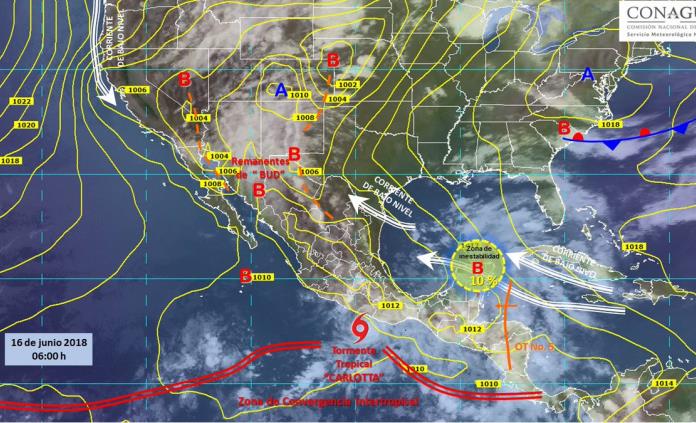 Tres sistemas tropicales mantienen temporal de lluvias en gran parte del país, incluido SLP