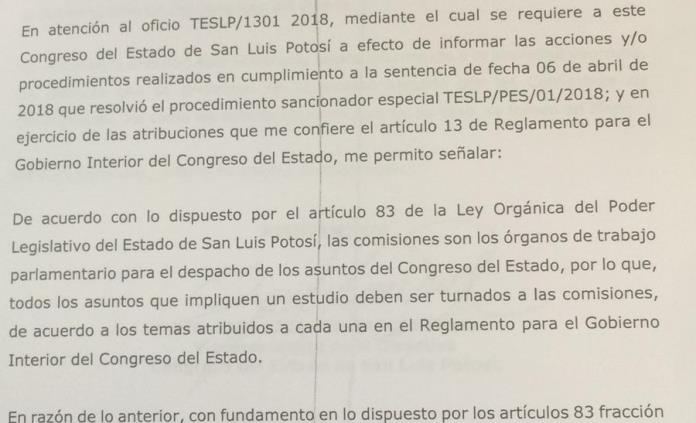 Sólo emplazado, “halla” Congreso sanción a Gallardo