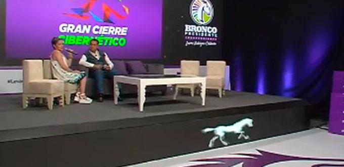 El Bronco realiza cierre de campaña cibernético