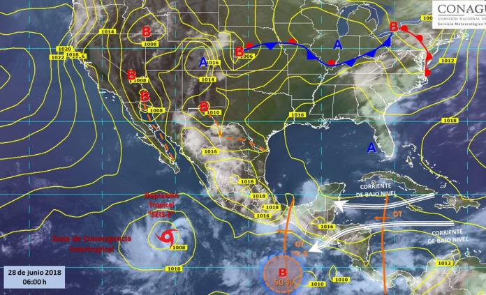 Nublados con tormentas eléctricas y granizadas se prevén en la mayor parte del país