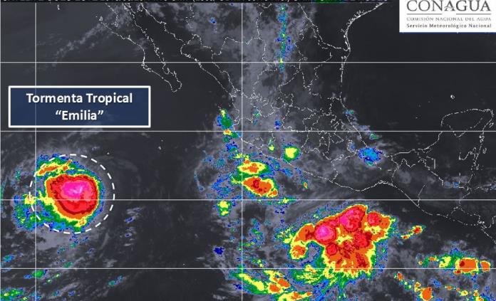 Tormenta tropical Emilia se aleja de costas nacionales