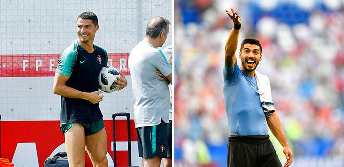 Cristiano contra Suárez, duelo llamativo del Uruguay-Portugal