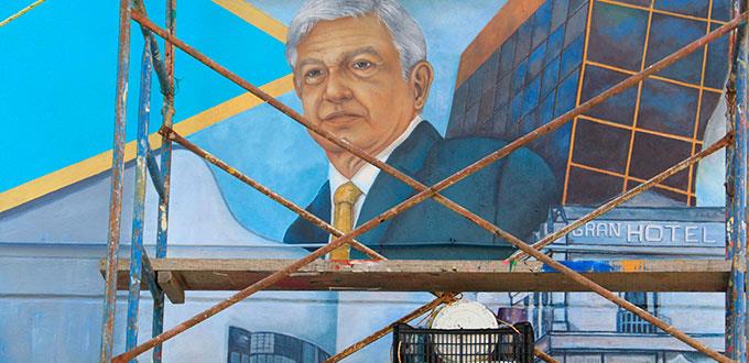 Inmortalizan a AMLO en mural de Tabasco