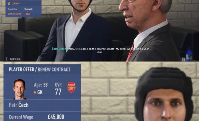 Petr Cech se burla de su aspecto en FIFA 19