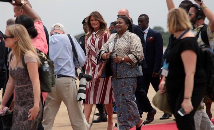 Melania Trump inicia en Ghana su primera gira sola por África