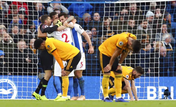 Wolverhampton cae por la mínima ante Brighton en Premier League