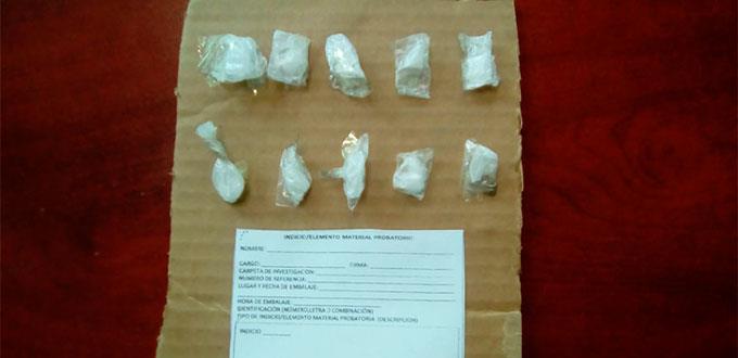 Capturan a individuo con 10 gramos de cristal