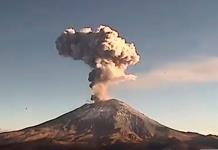 Reportan moderada actividad del volcán Popocatépetl