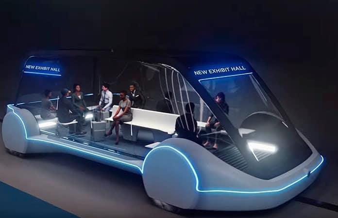 El sistema transportaría a personas en vehículos autónomos Tesla que circulan a alta velocidad por túneles