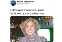 Maxine Wooside anuncia muerte de Lorena Velázquez, pero luego recula