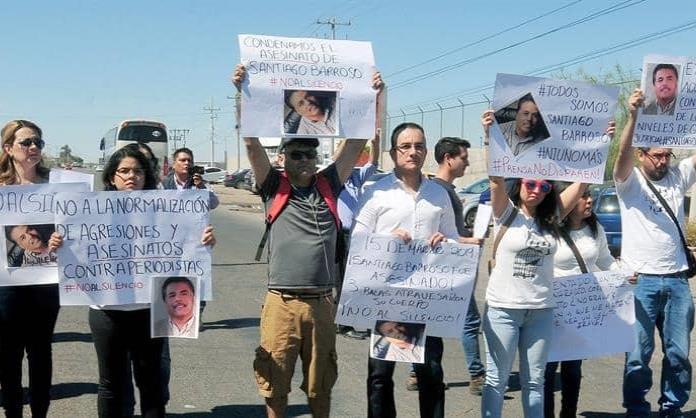 Claman justicia en sepelio del periodista asesinado Santiago Barroso