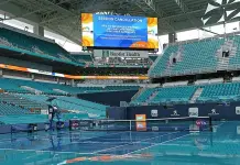 La lluvia trastoca el primer d&iacute;a del Abierto de Miami