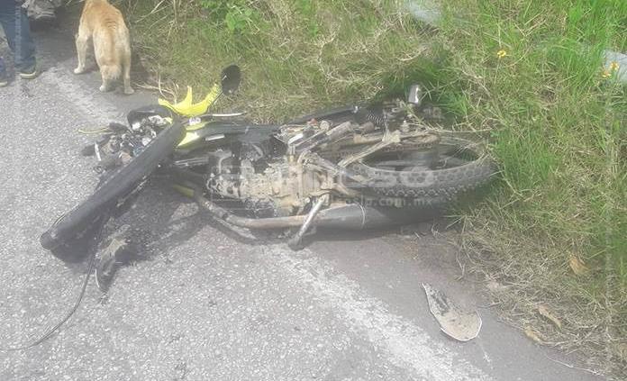 Motociclista resulta lesionado al chocar contra un autobús