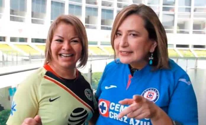 Xóchitl Gálvez apuesta 20 balones de futbol con senadora águila (VIDEO)