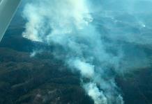 Vientos obligan a suspender sobrevuelos en el incendio en Sierra de Bagres