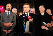 Macron iba a anunciar disminución de impuestos cuando ardió Notre Dame