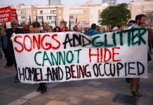Israelíes protestan contra la ocupación de territorios palestinos ante inicio de Eurovisión