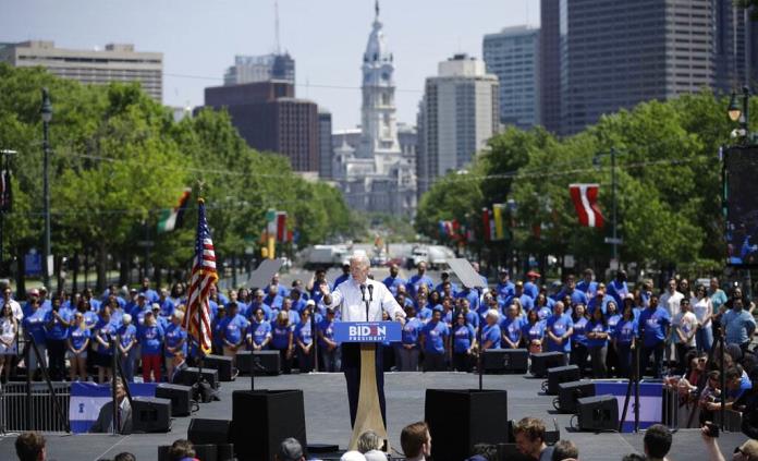 Biden lanza campaña por candidatura presidencial demócrata en Filadelfia