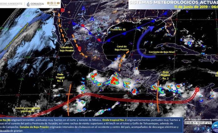 Hoy, altas temperaturas, vientos de hasta 60 km/h y probabilidad de lluvias en SLP: Conagua