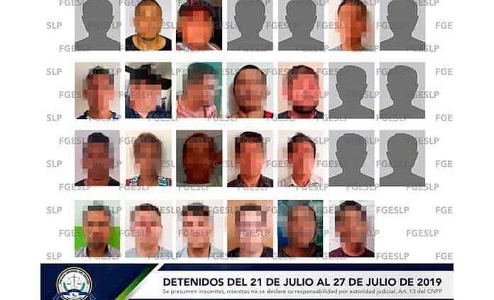 En la última semana de julio, 27 detenidos