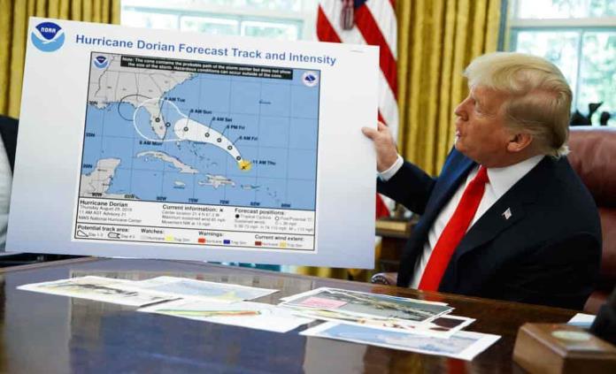 Controversia por el huracán Dorian demuestra que Trump se niega a admitir errores