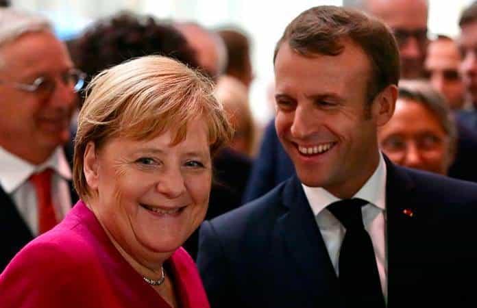 La canciller alemana, Angela Merkel, y el presidente francés, Emmanuel Macron / Foto: EFE