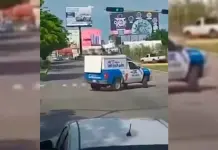 Telmex presenta denuncia por veh&iacute;culo clonado que apareci&oacute; en escena de balacera en Culiac&aacute;n (VIDEO)