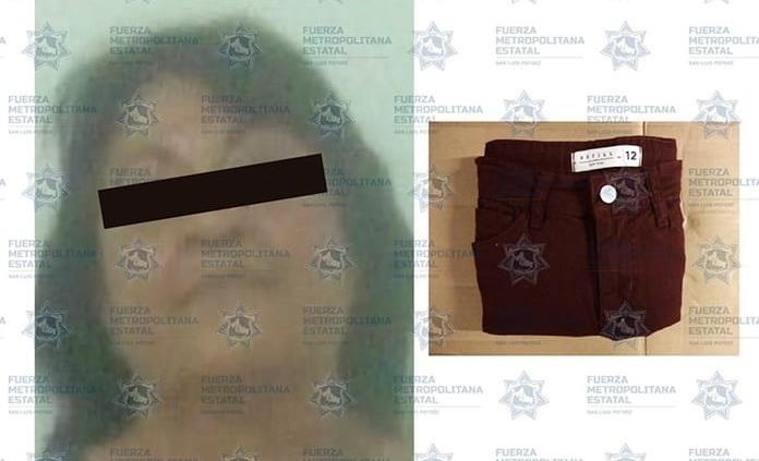 Salía con pantalón sin pagar de tienda en la B. Anaya; fue detenida