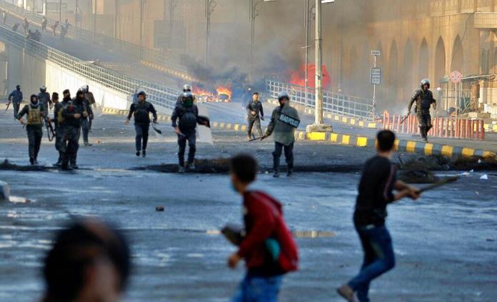 Fuerzas iraquíes disparan fuego real y matan a 18 manifestantes