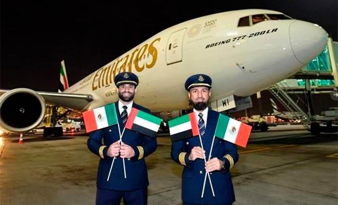 Emirates inaugura su vuelo Dubai-Mexico con escala en Barcelona